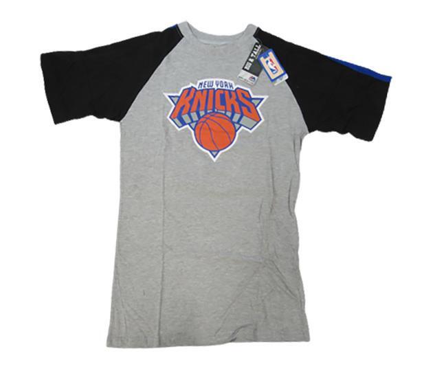 New York Knicks Mens Sizes M-L-XL Big & Tall Gray/Black Majestic Raglan Shirt