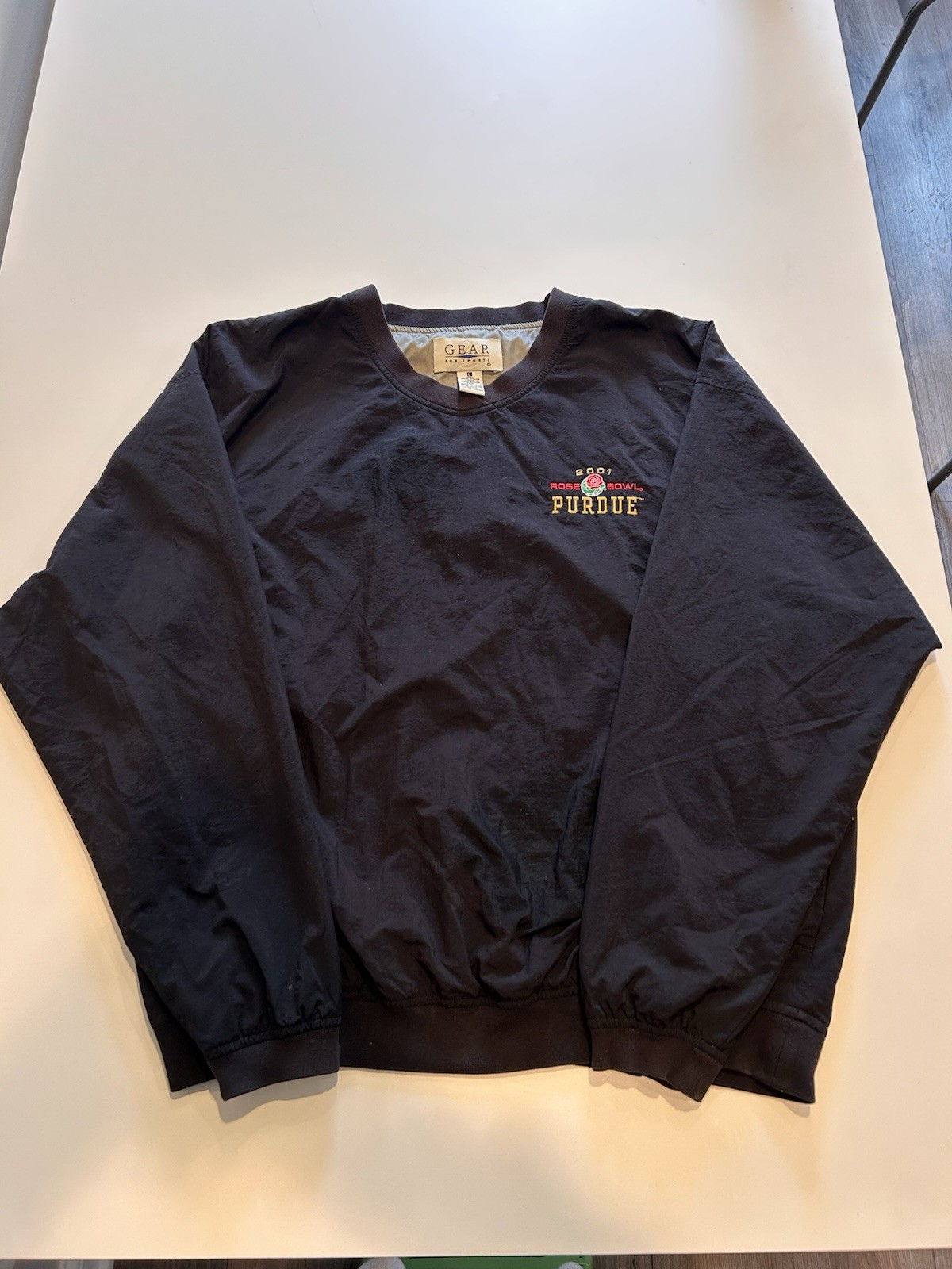 2001 Purdue Boilermakers Rose Bowl Black Crewneck Sweatshirt L