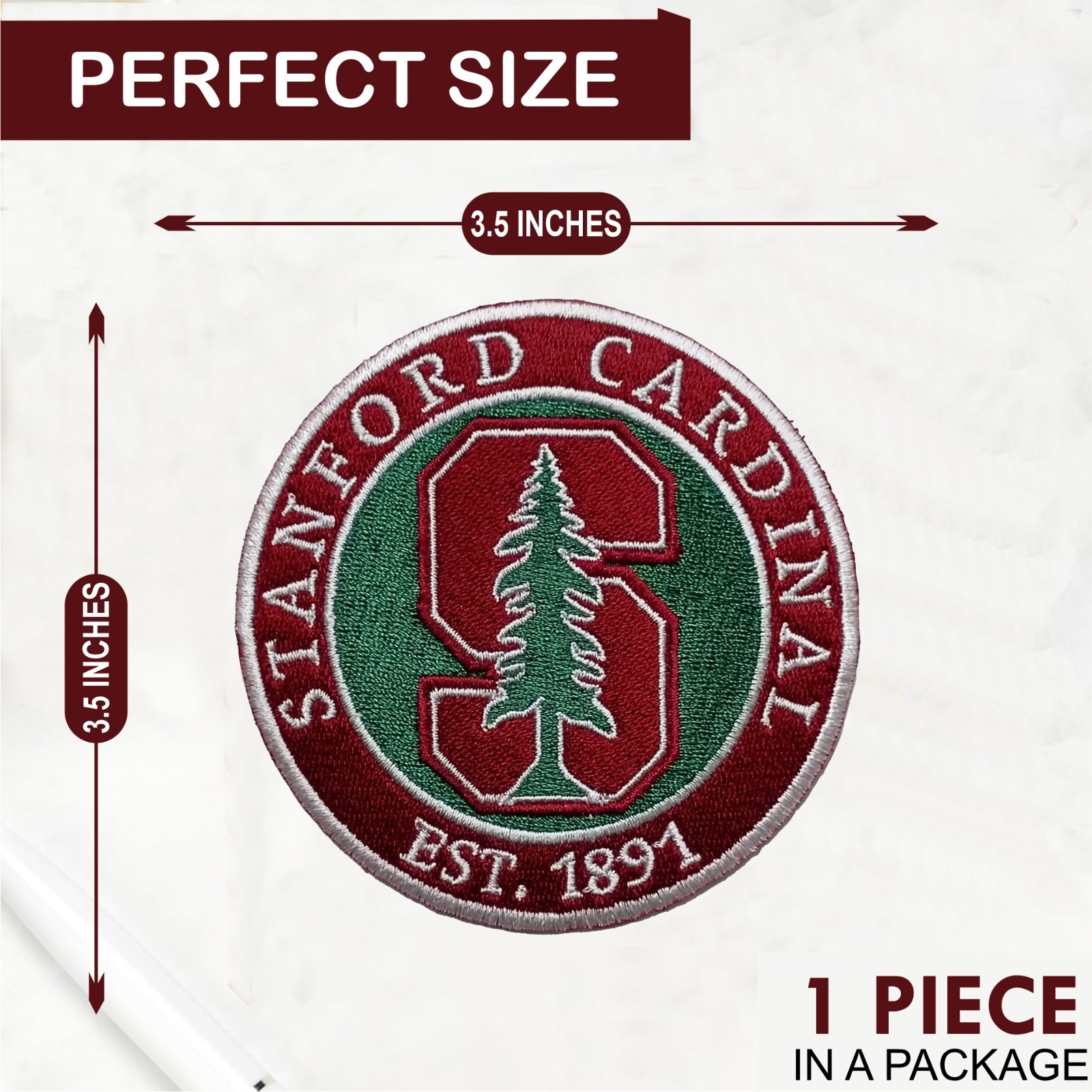 Stanford Cardinal NCAA Team Logo Iron on Patch – Sew Patch – Embroidered Patch