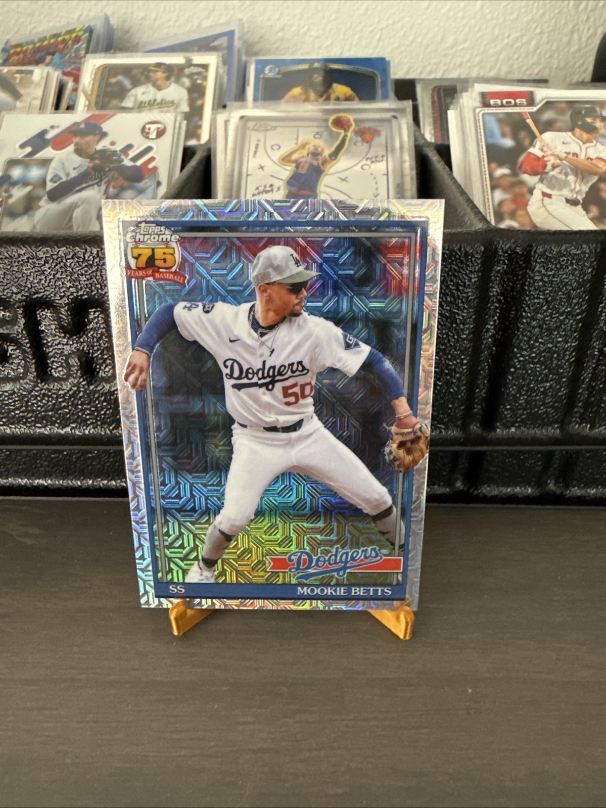 2026 Topps Series 1 #91C-95 Mookie Betts Silver Pack Mojo Refractor Dodgers