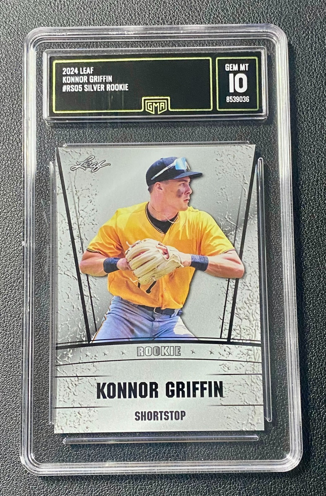 KONNOR GRIFFIN – Leaf Draft Graded GEM-MT 10 Silver Edition ROOKIE #RS-05 GMA-10