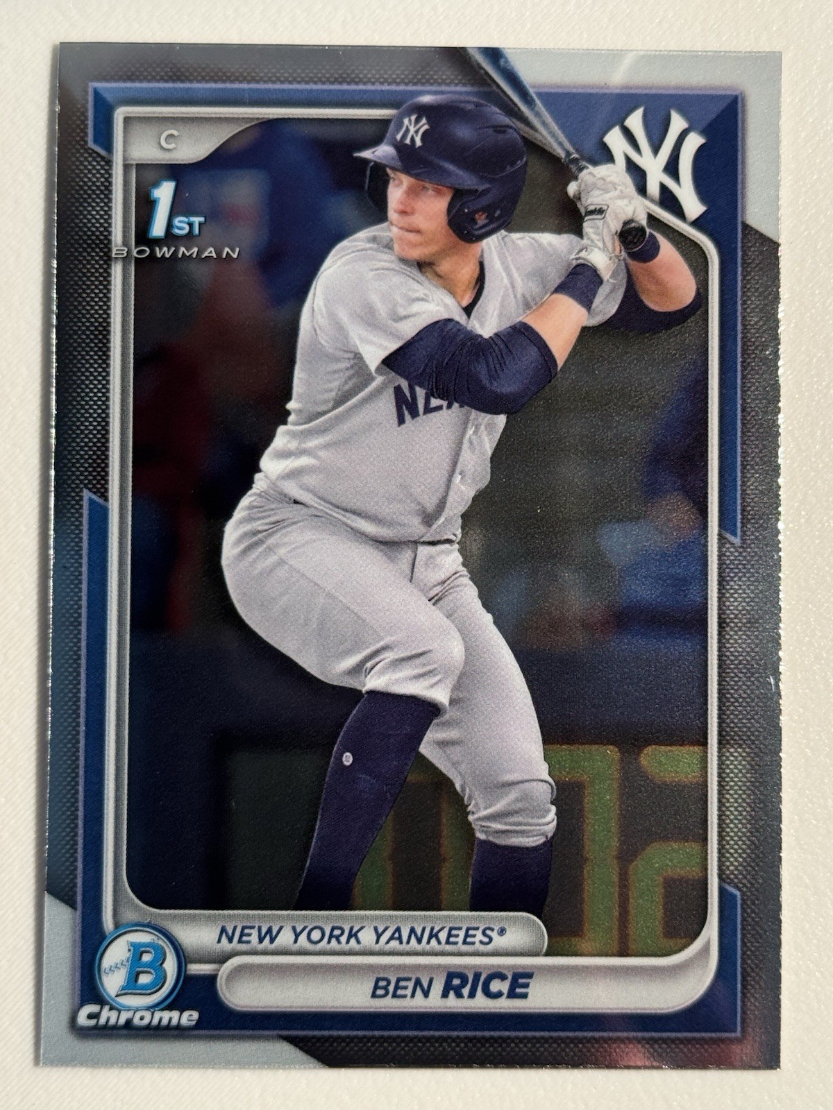 Ben Rice 2024 Bowman 1st Bowman Chrome Prospect New York Yankees BCP-186 Base