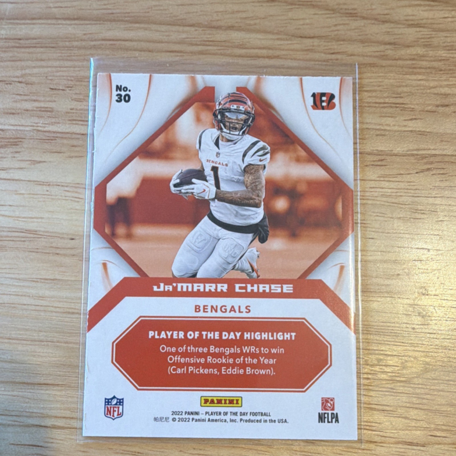 Panini 2022 Player of the Day Ja’Marr Chase Red #30 /99 Bengals