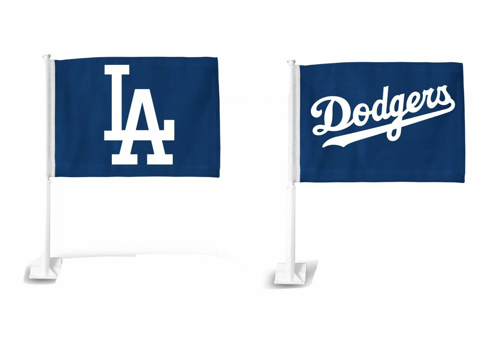 MLB Los Angeles Dodgers Car Auto Flag Banner & Pole 2 sided