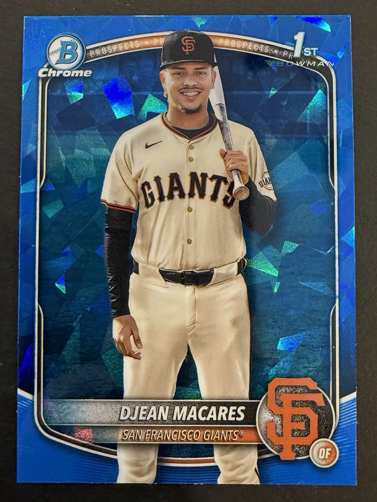 2025 Bowman Chrome Sapphire Edition Djean Macares #BCP-229 Giants 1st Bowman