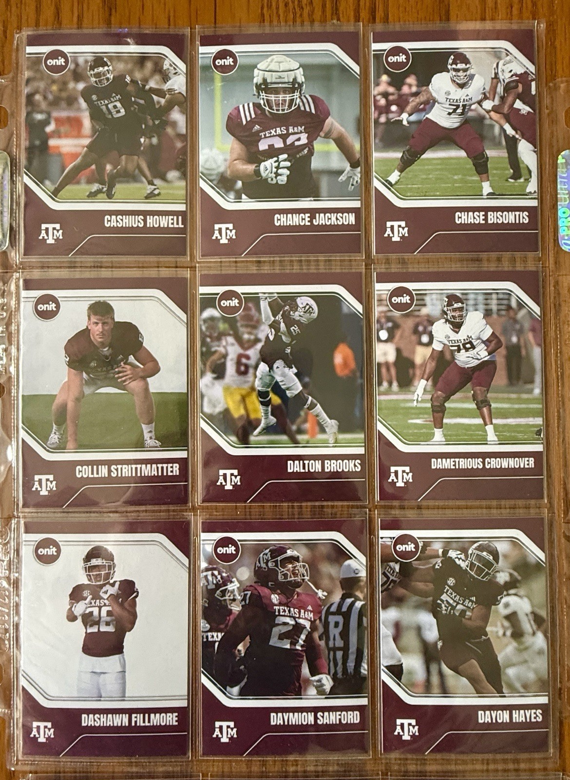 2025 ONIT Texas A&M Aggies Football Complete Base Set – 106 Players + Bonus