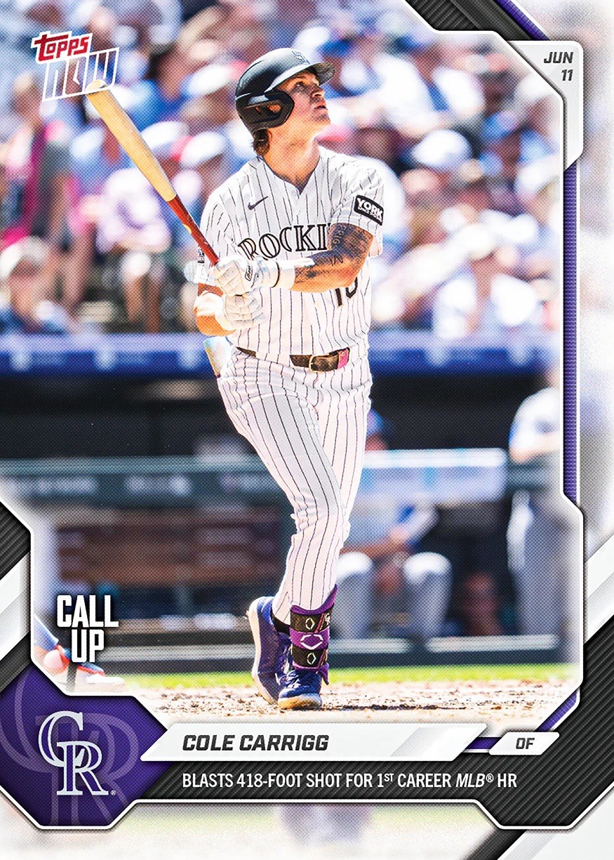 *PRE SALE* Cole Carrigg – 2026 MLB Topps NOW® – Card 318