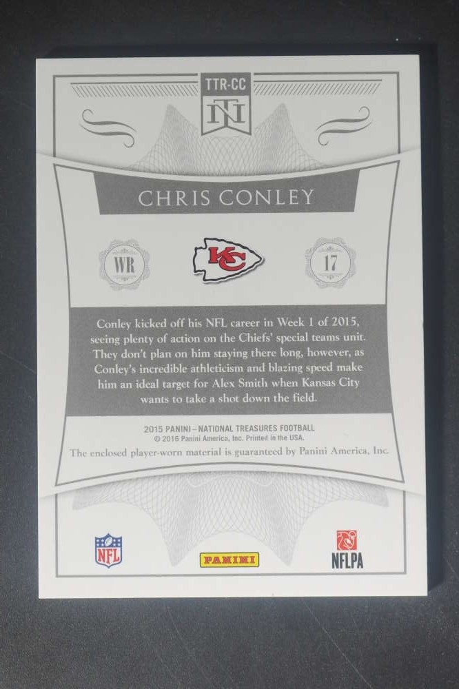 2015 Panini National Treasures Chris Conley Rookie Tremendous Patch /99 DV931