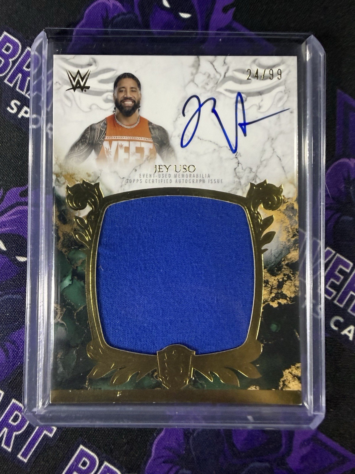 2025 Topps Royalty WWE Jey Uso Relic Autograph #24/99