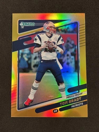 TOM BRADY 2021 Panini Donruss Gold HOLO Press Proof Card #2 Premium Patriots