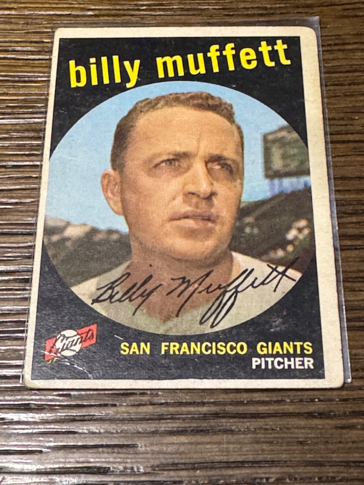 1959 Topps #241 Billy Muffett Gray/darker back – EX – Free Shipping~