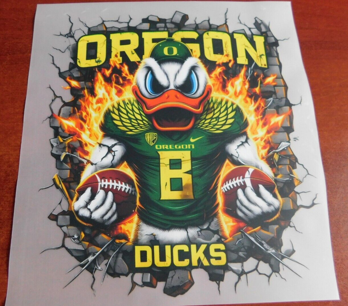 Oregon Ducks 8″ DTF Heat Transfer Iron On FREE Shipping (7)