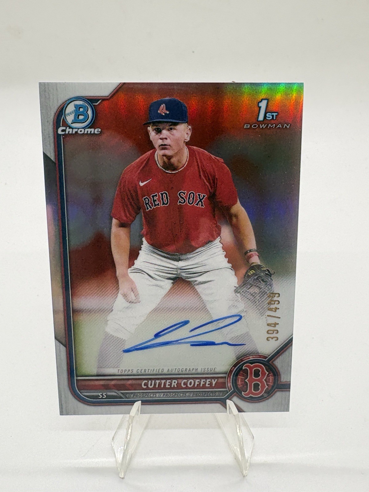 2022 Bowman Draft Cutter Coffey 1st Chrome Auto /499 Refractor Autograph CDA-CC