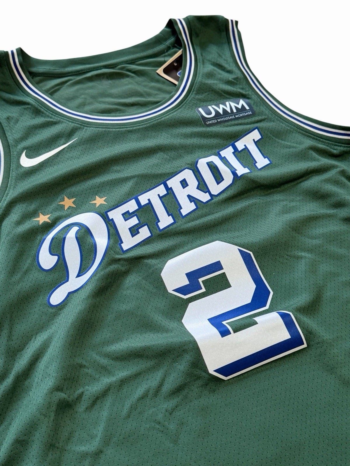 DETROIT PISTONS #2 CADE CUNNINGHAM BIG SEAN CITY EDITION NIKE SWINGMAN Size XL