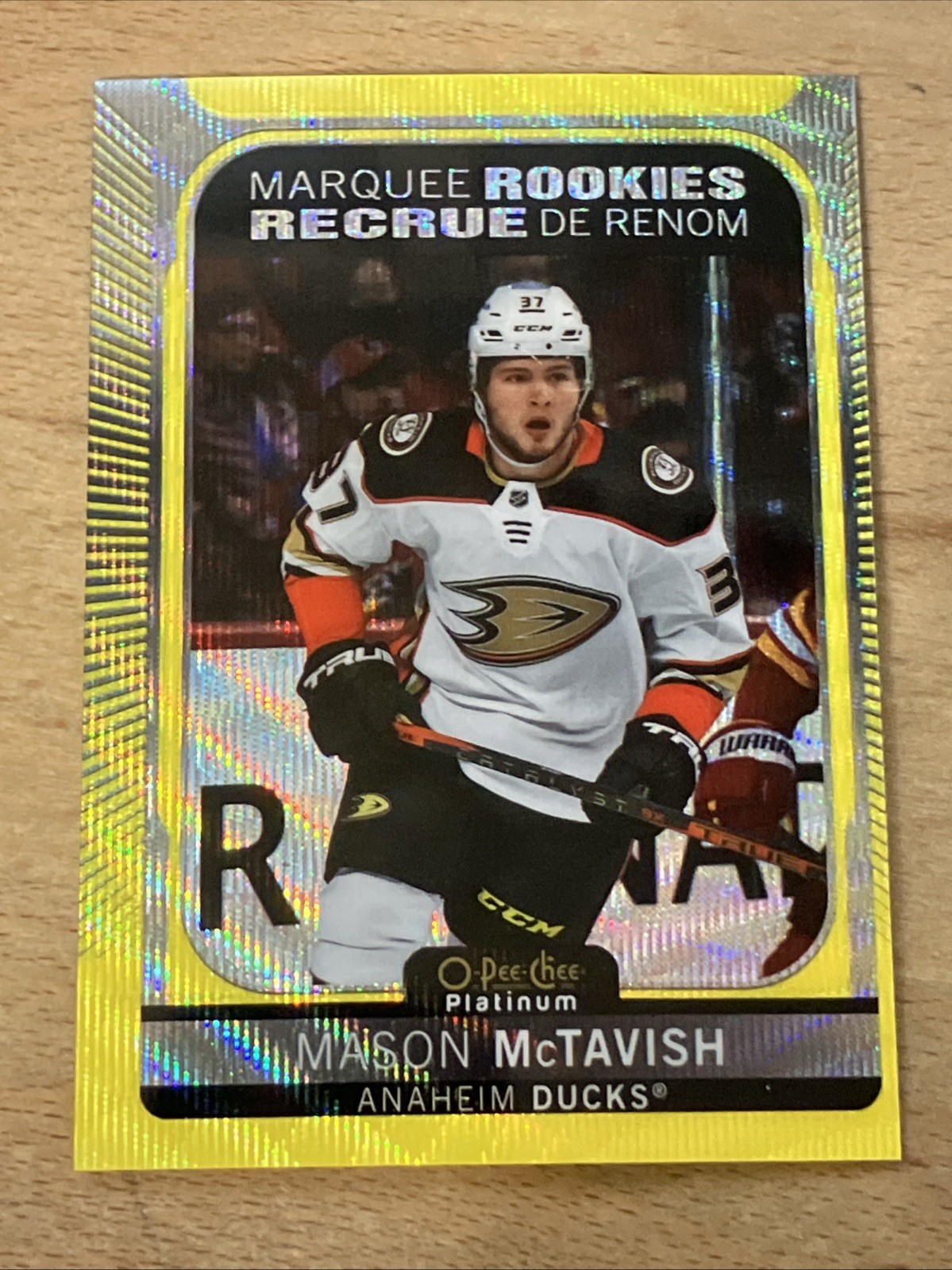 2021-22 OPC O-Pee-Chee Platinum Neon Yellow Surge #269 Mason McTavish Ducks RC