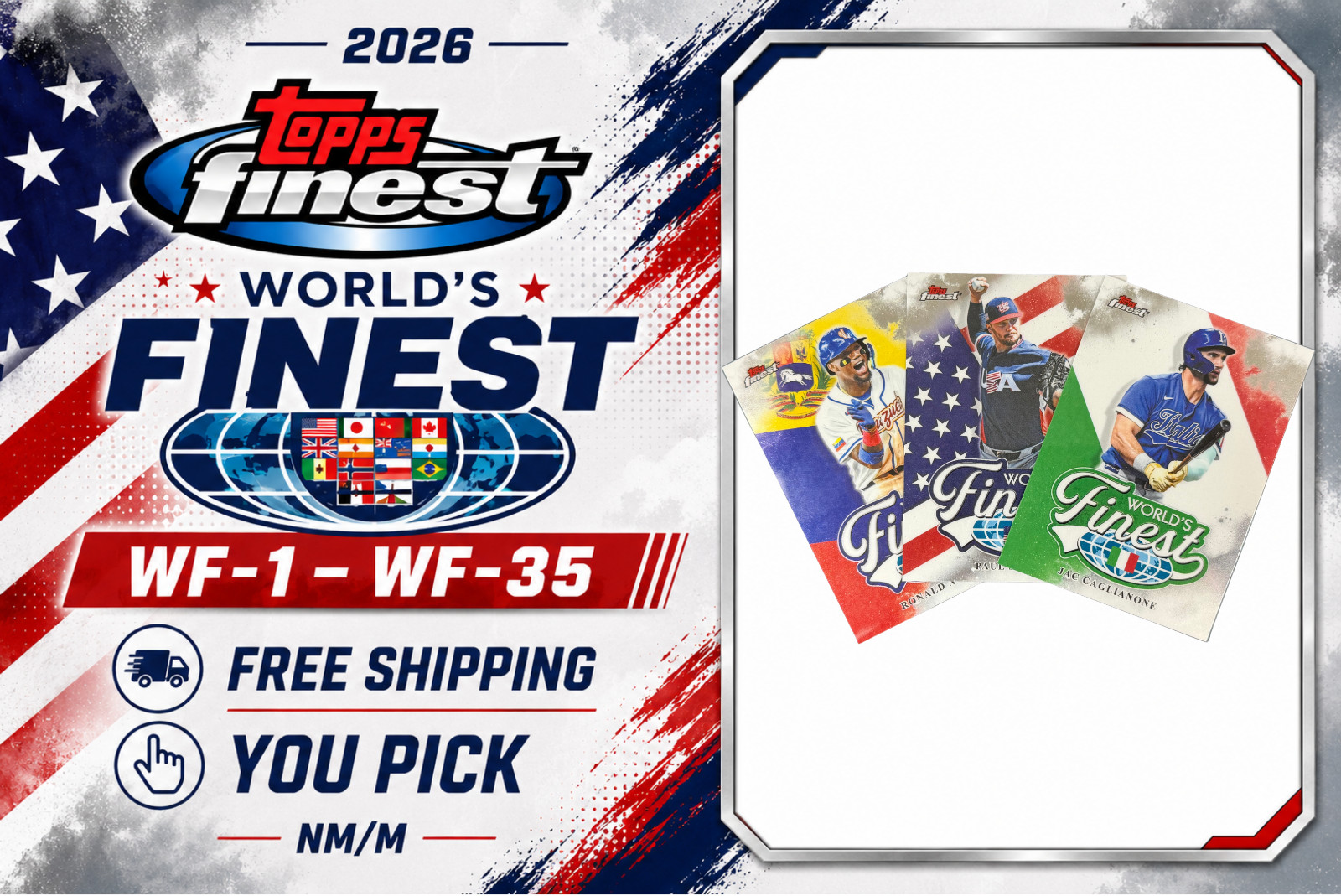 2026 Topps Finest • World’s Finest WF-1–WF-35 Insert • YOU PICK • NM/M