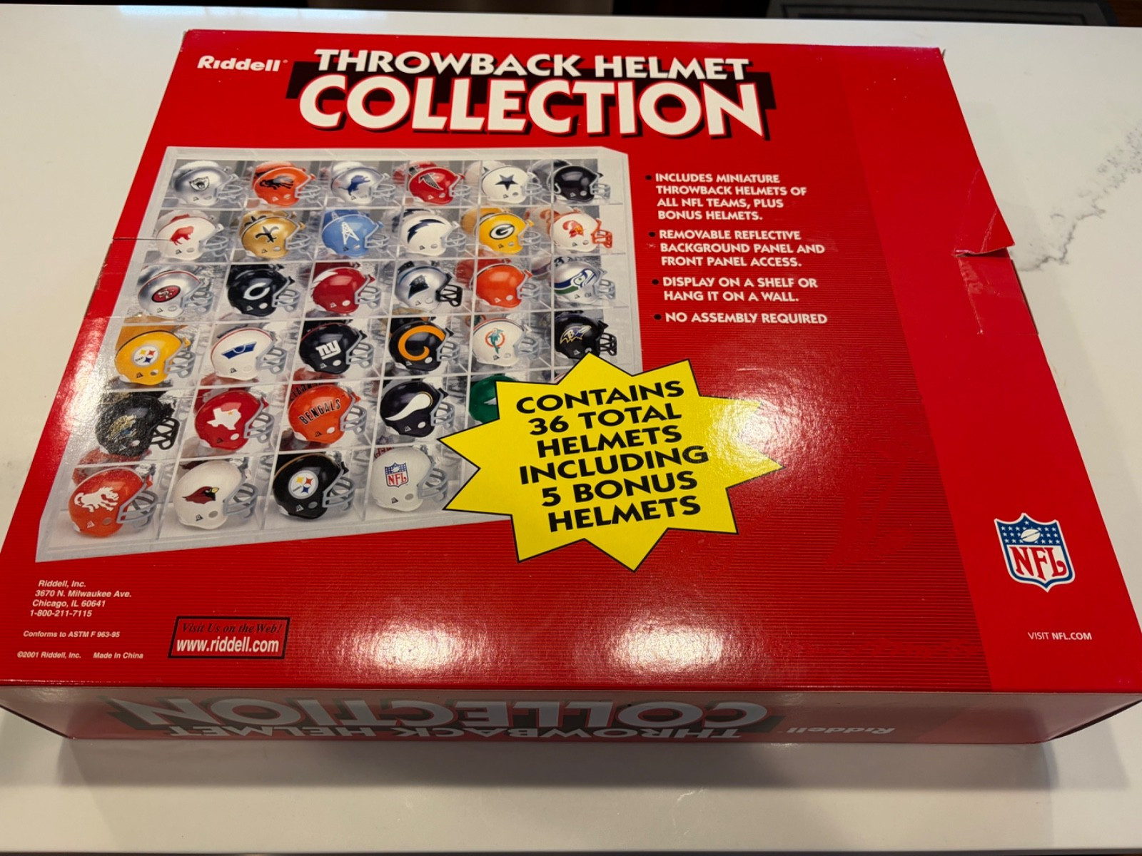 VINTAGE THROWBACK HELMET COLLECTION BUY RIDDELL IN BOX