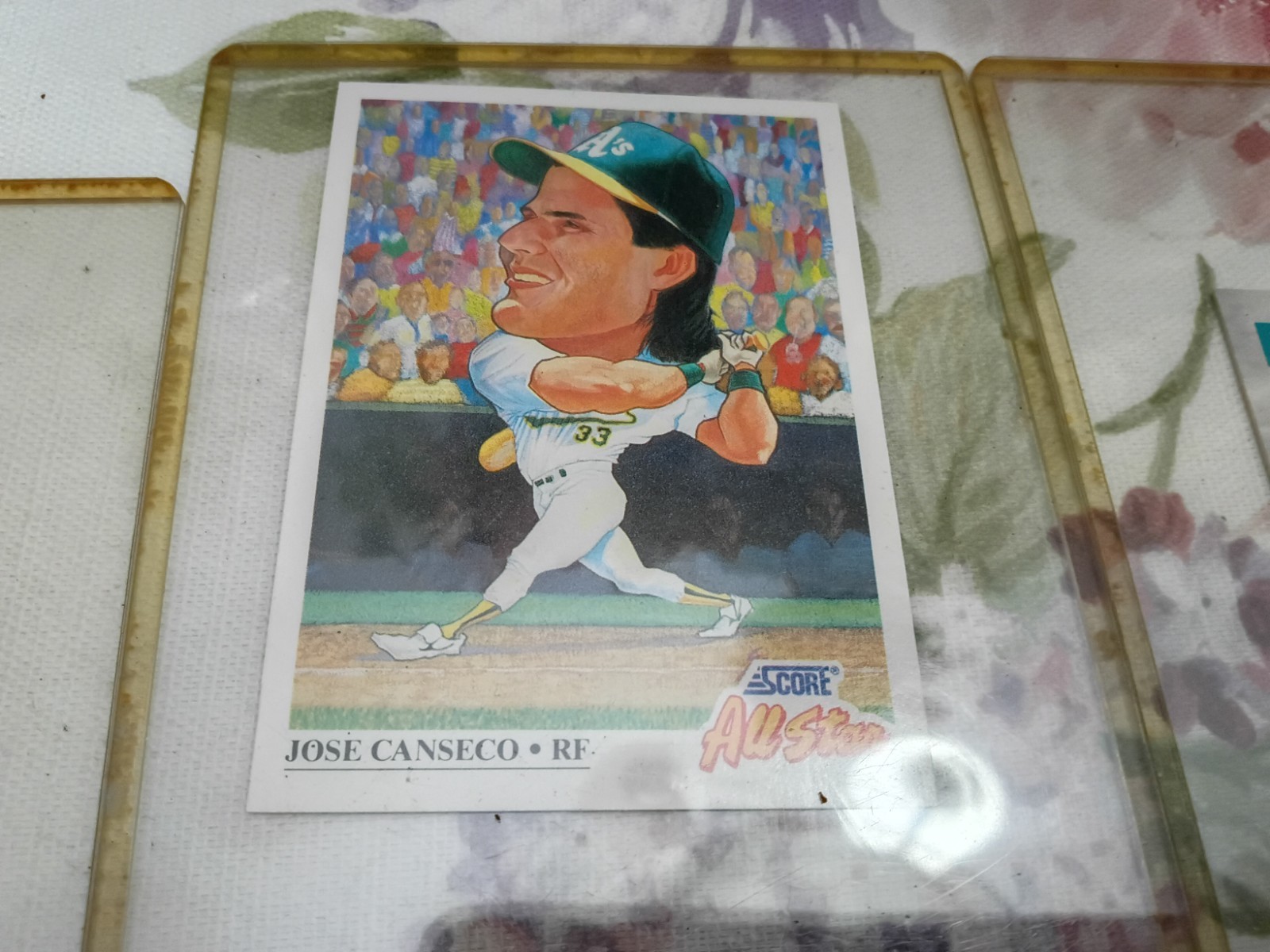 Mixed lot of Jose Canseco cards in plastic Card Holders – MLB Baseball
