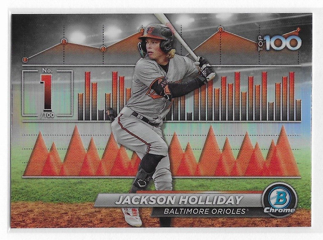 2024 Bowman JACKSON HOLLIDAY Scouts’ Top 100 #1 Baltimore Orioles RC #BTP-1