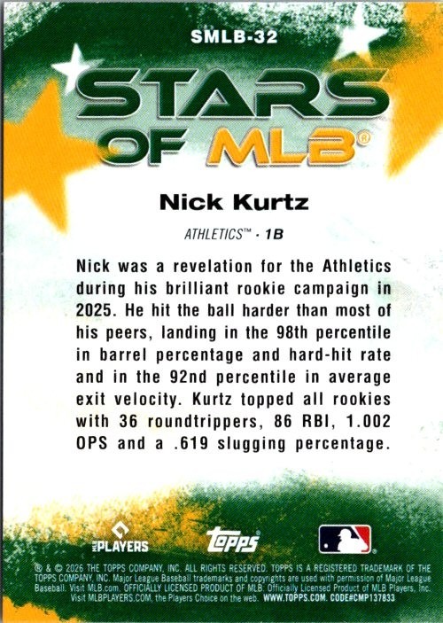 2026 Topps Series 2 Stars of MLB SMLB Insert Pick Your Card Baseball
