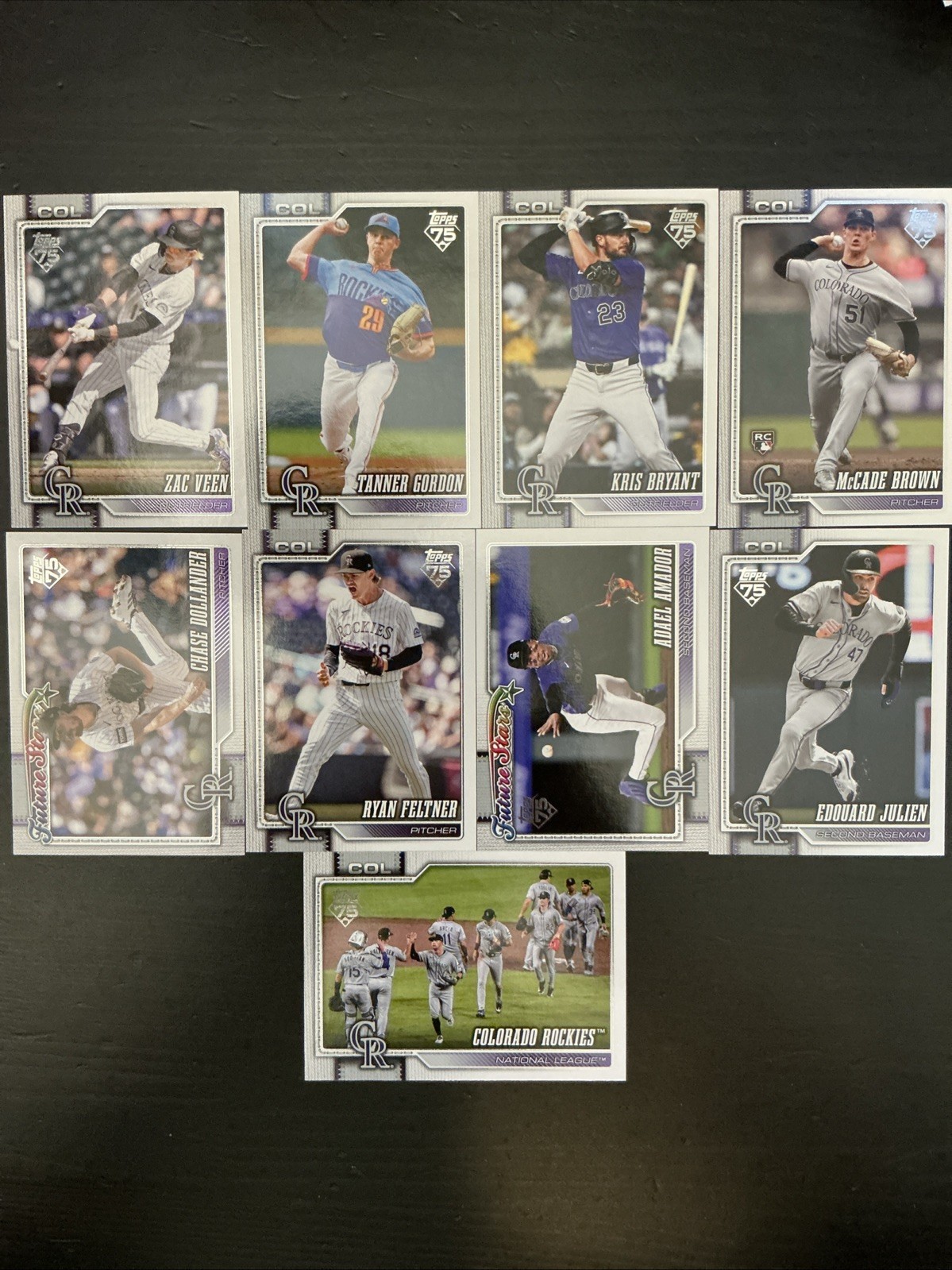 2026 TOPPS SERIES 2 COLORADO ROCKIES COMPLETE TEAM SET 9 CARDS