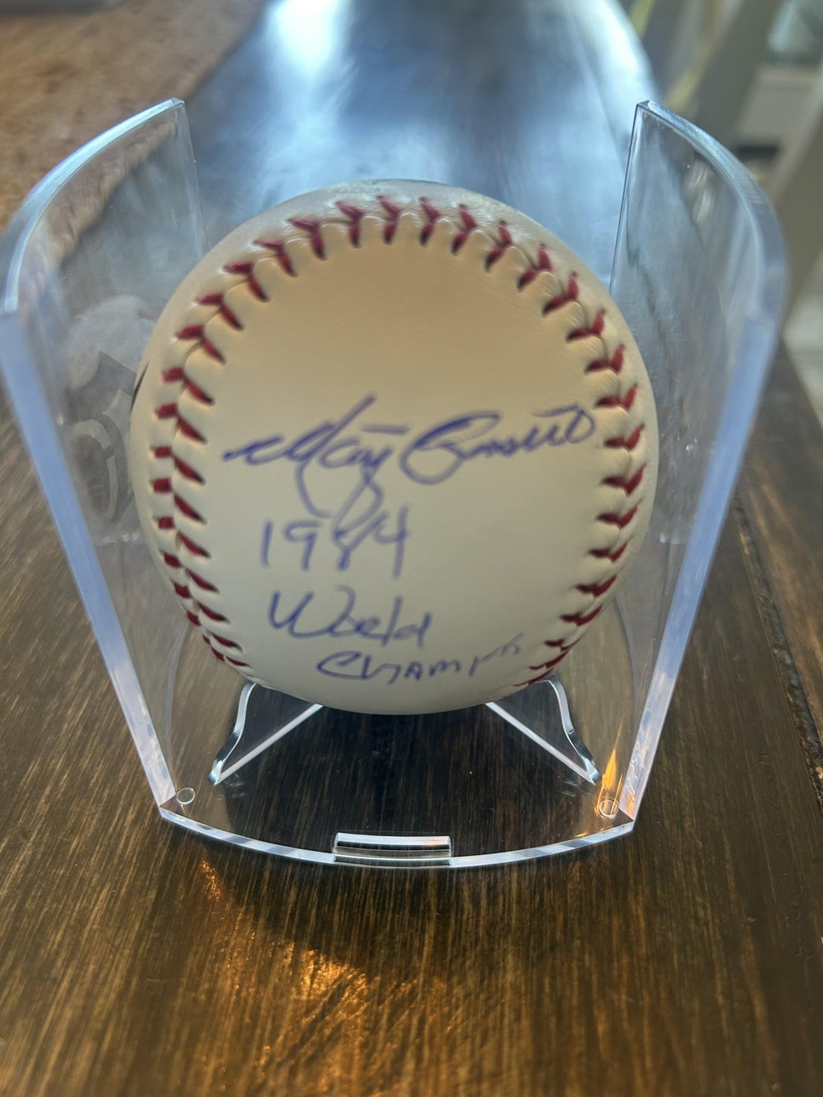Autographed Tigers Baseball SIGNED 1984 WS CHAMPS Marty Castillo Becket Cert