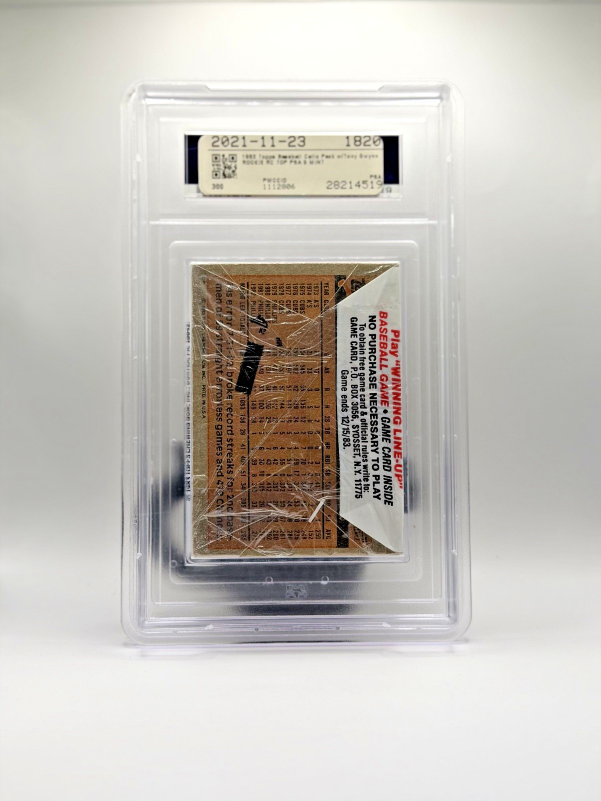 1983 Topps Baseball Cello Pack Tony Gwynn ON TOP PSA 9 Mint