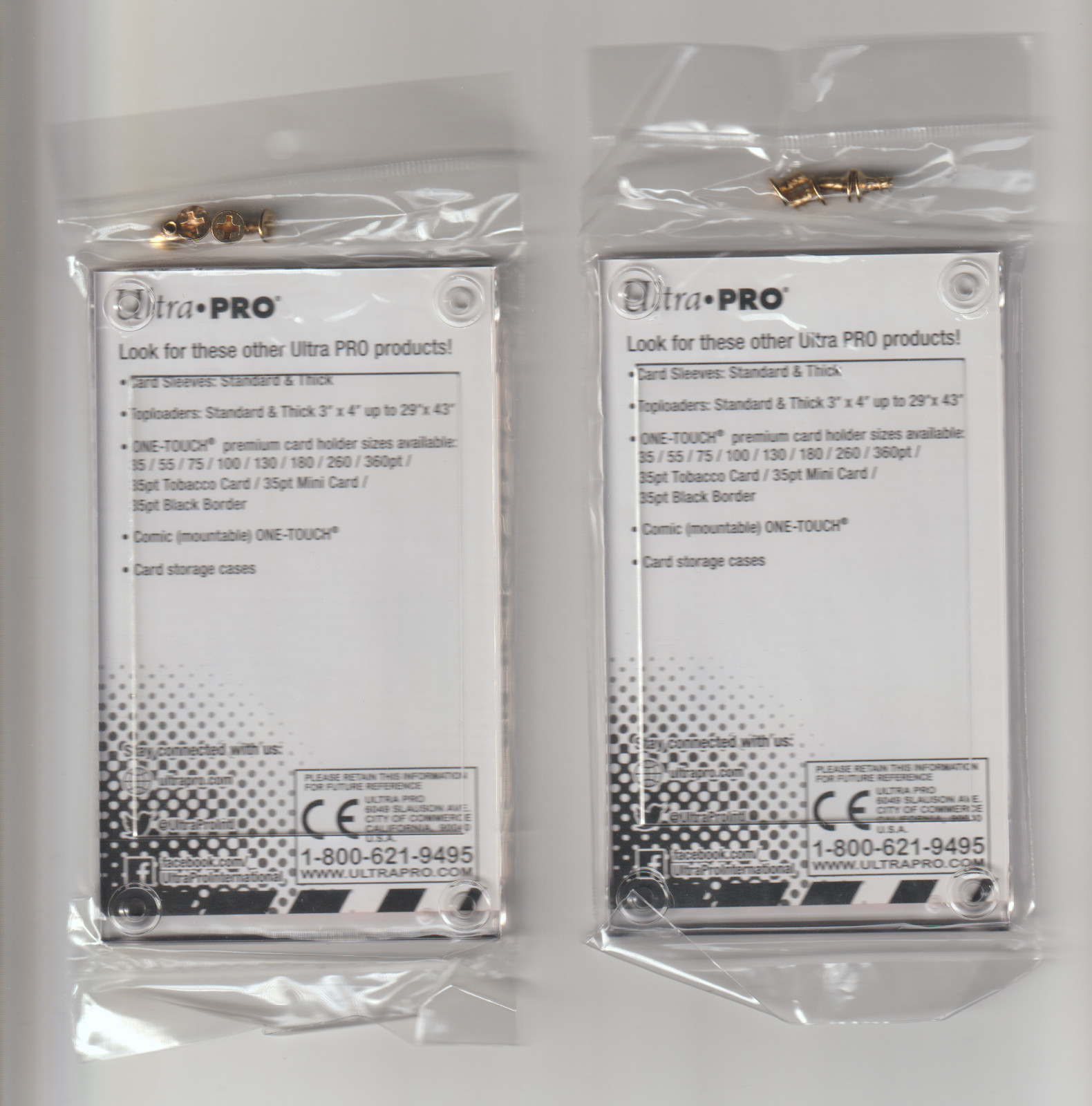 ULTRA PRO 1/4″ 4-SCREW SCREWDOWN RECESSED CARD HOLDER – 5 HOLDERS