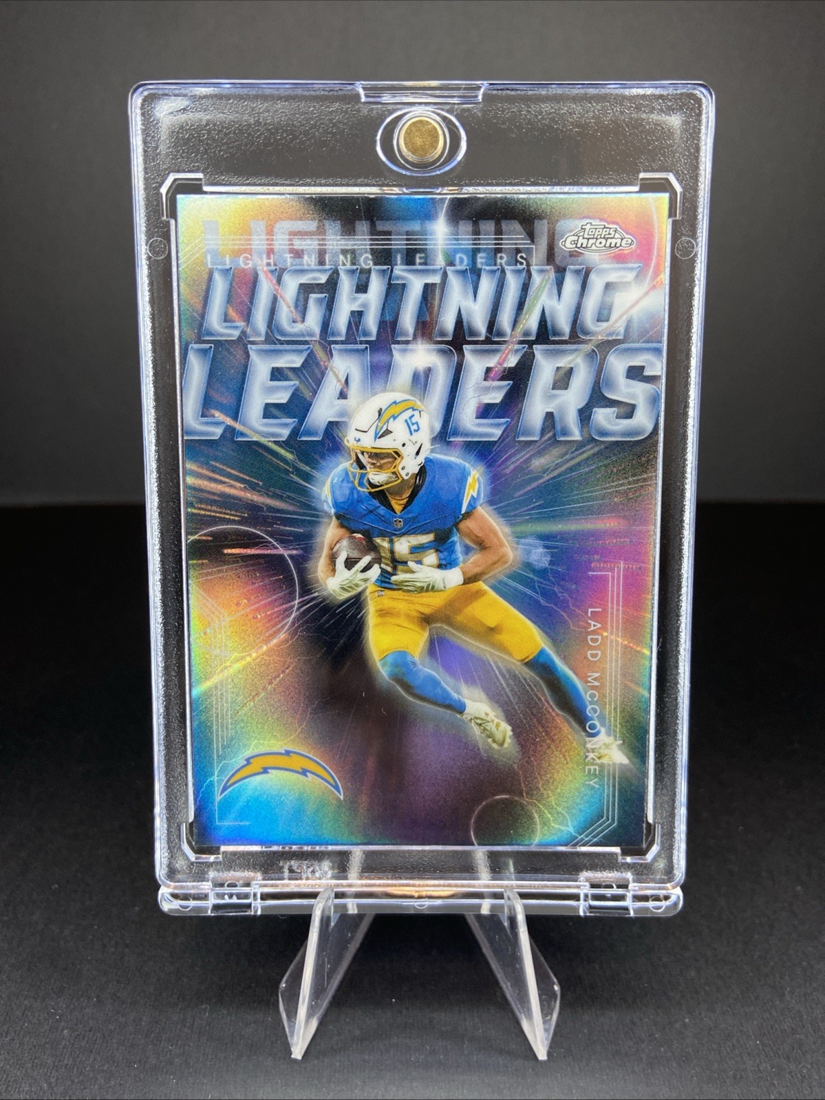 2025 Topps Chrome Ladd McConkey Lightning Leaders #LL-17 Card