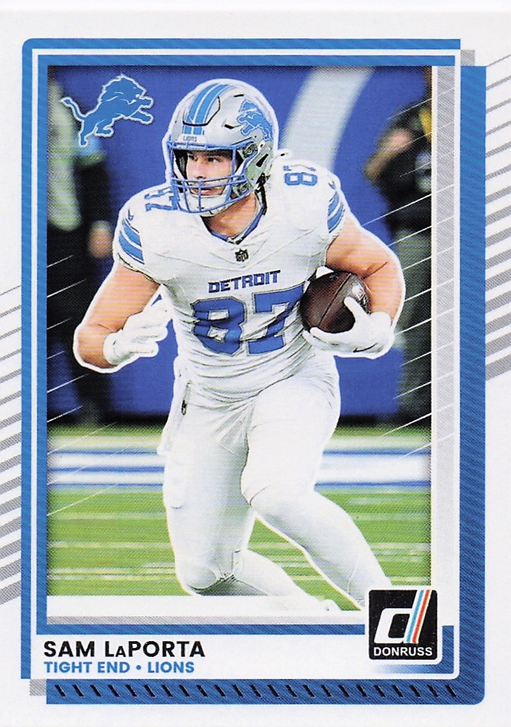 2025 Panini America, Inc. DONRUSS FOOTBALL SAM LaPORTA #293 LIONS TIGHT END
