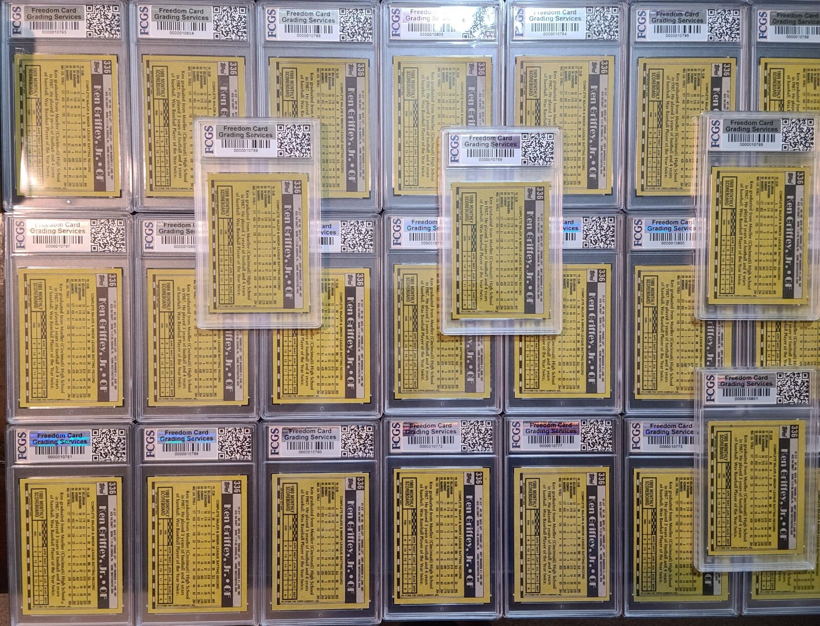1990 Topps Ken Griffey, Jr. #336 Graded FCGS 8 NM-MT