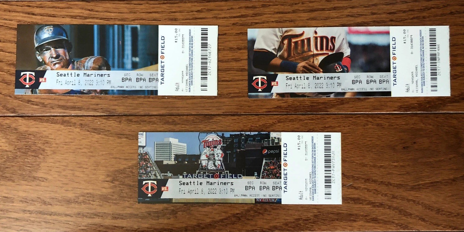 (1) JULIO RODRIGUEZ JRod MLB First Game Debut Ticket 4/8/22 You Pick the Ticket