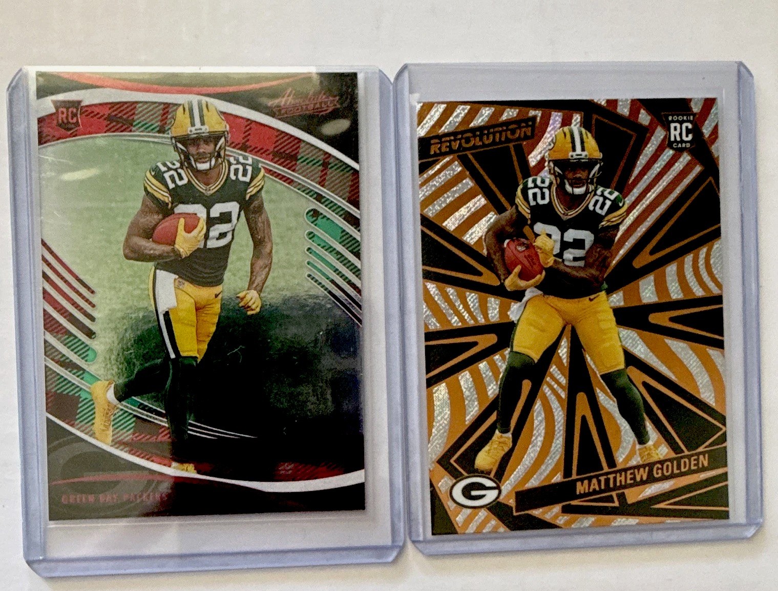 Panini 2025 Matthew Golden RC 2-Card Lot Absolute/Revolution #158 #228