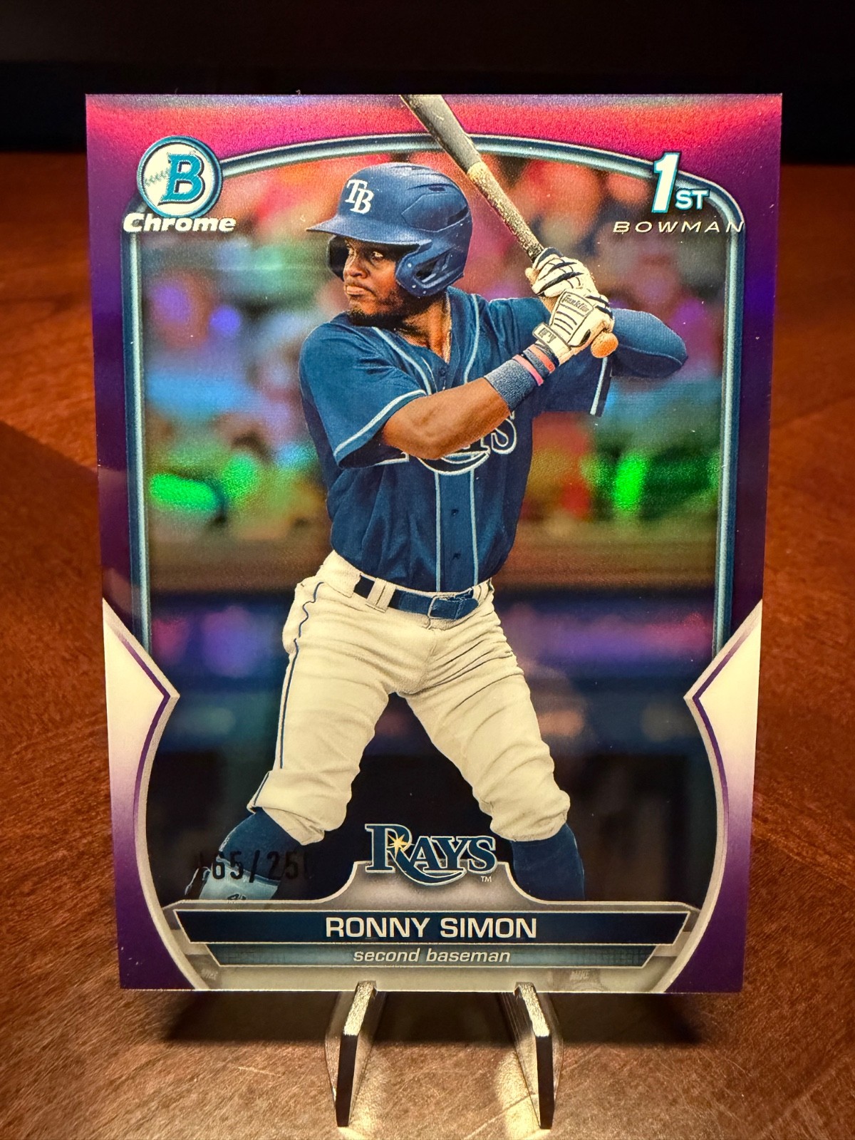 2023 Bowman – Chrome Prospects Ronny Simon BCP-112 Purple Refractor 165/250 (RC)