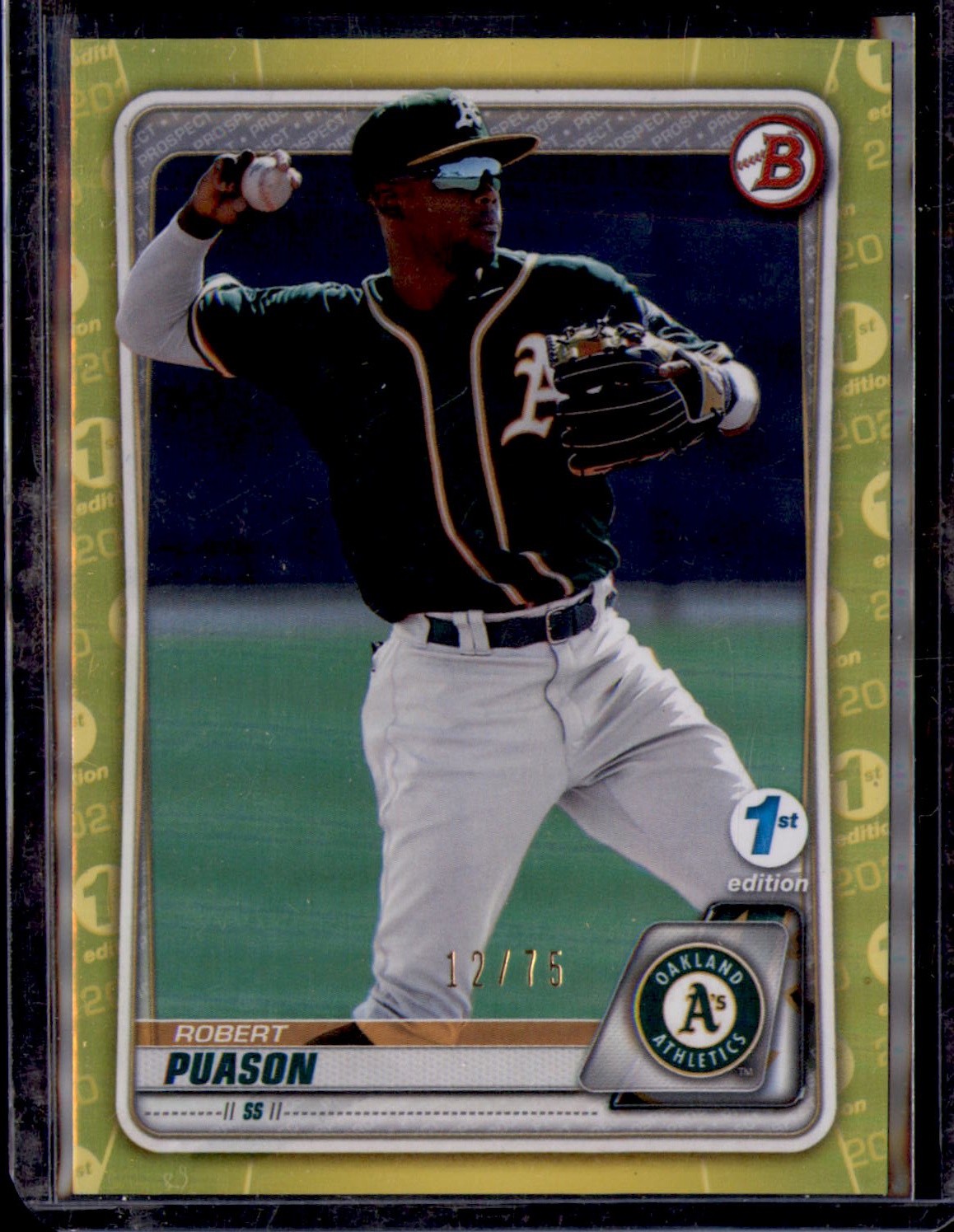 2020 Bowman Draft 1st Edition #BD-155 Robert Puason Yellow #/75