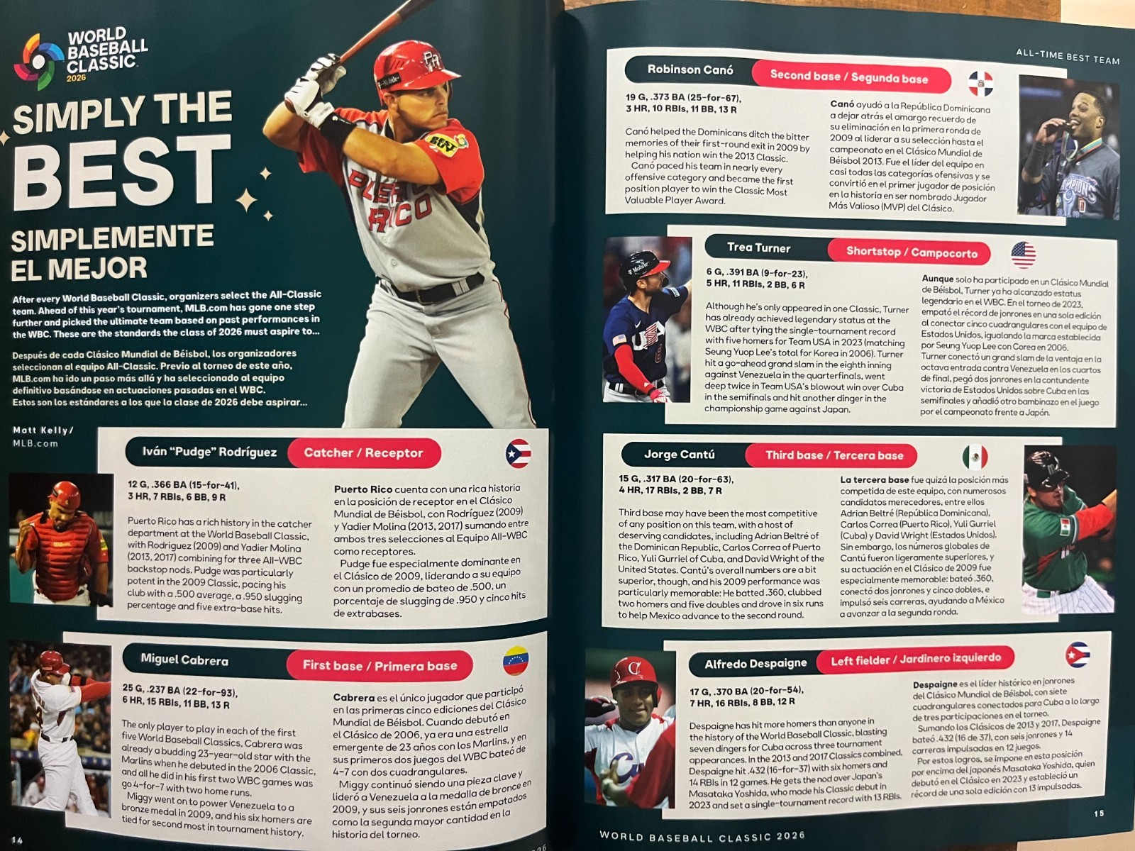 2026 WORLD BASEBALL CLASSIC GAME PROGRAM WBC CHAMPIONSHIP USA ITALY VENEZUELA