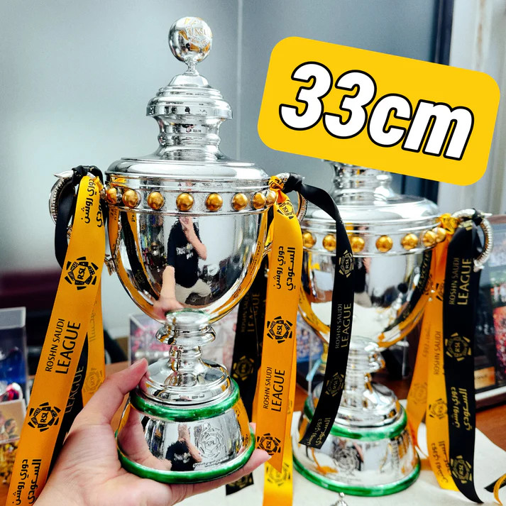 Saudi Pro League Trophy Resin Replica 33cm Hieght Trophy With Ribbon