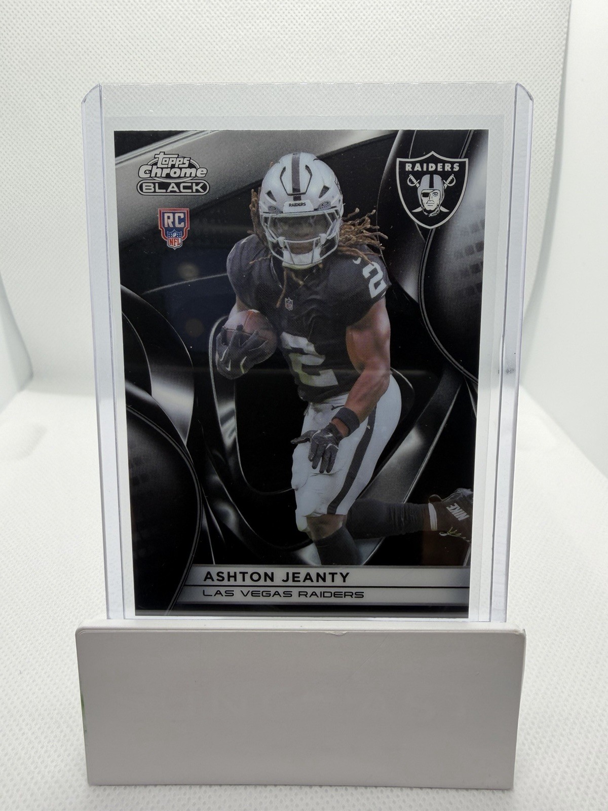 2025 Topps Chrome Black Ashton Jeanty RC Rookie #125 Las Vegas Raiders