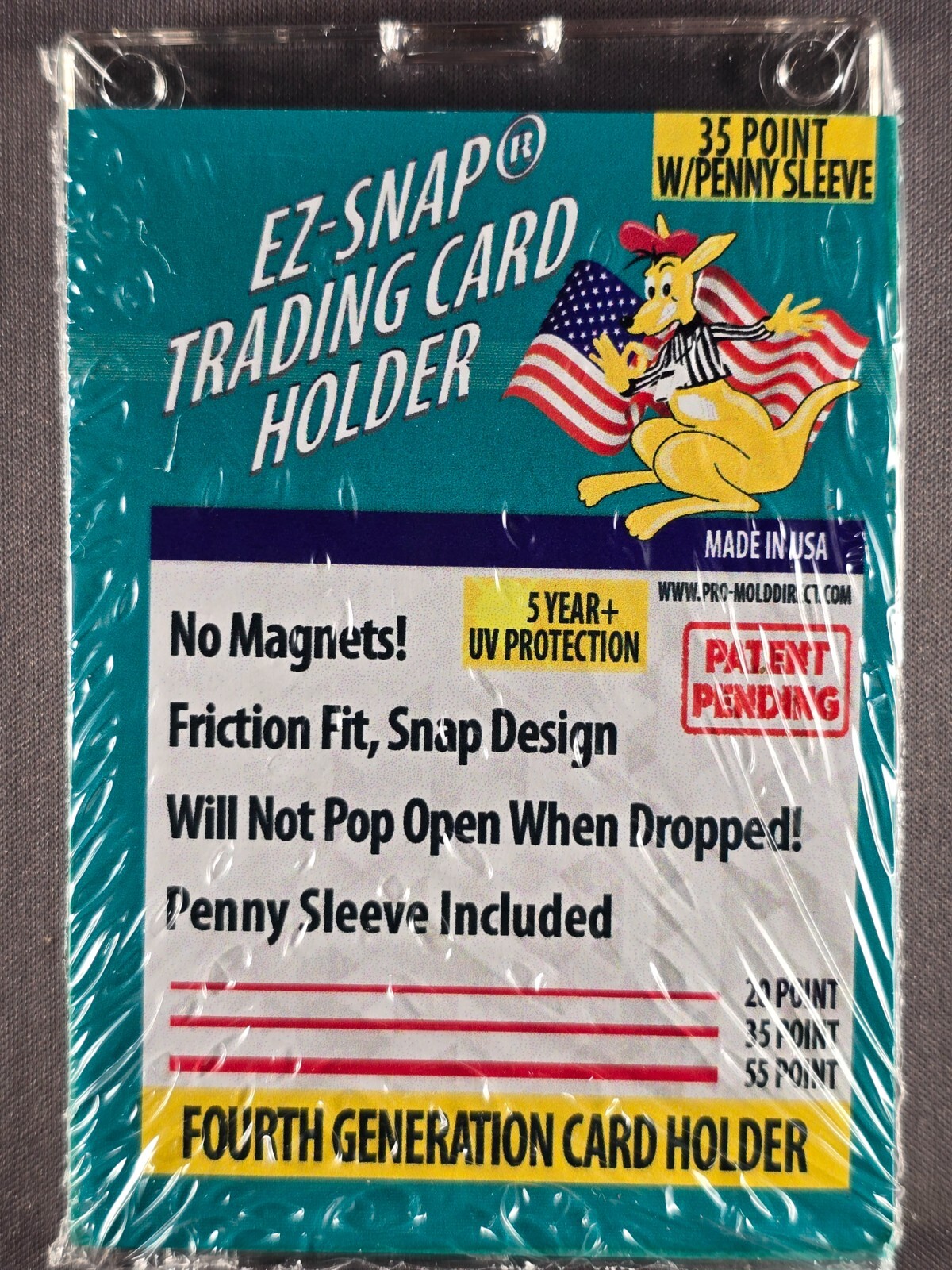 5x Pro-Mold 35pt 4th Gen EZ-SNAP Card Holders with Penny Sleeve CH35SA 5 Year UV