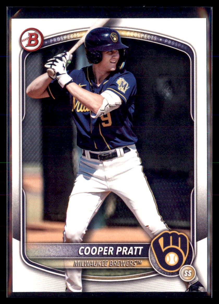 2025 Bowman Draft Paper Cooper Pratt Brewers BD-157 5 card lot
