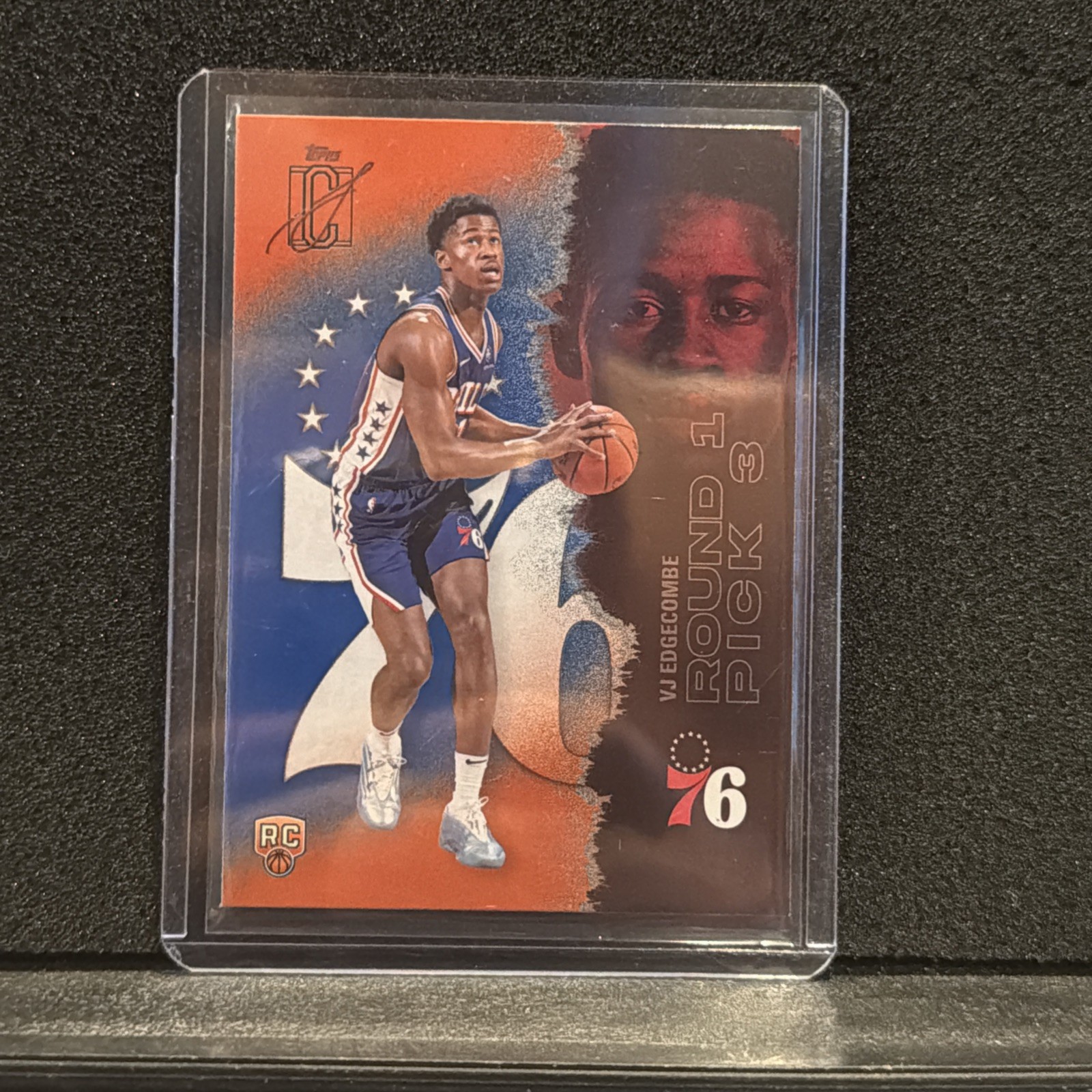 2025-26 Topps Signature Class VJ Edgecombe RC#147 Rookie Blue & Orange Foil