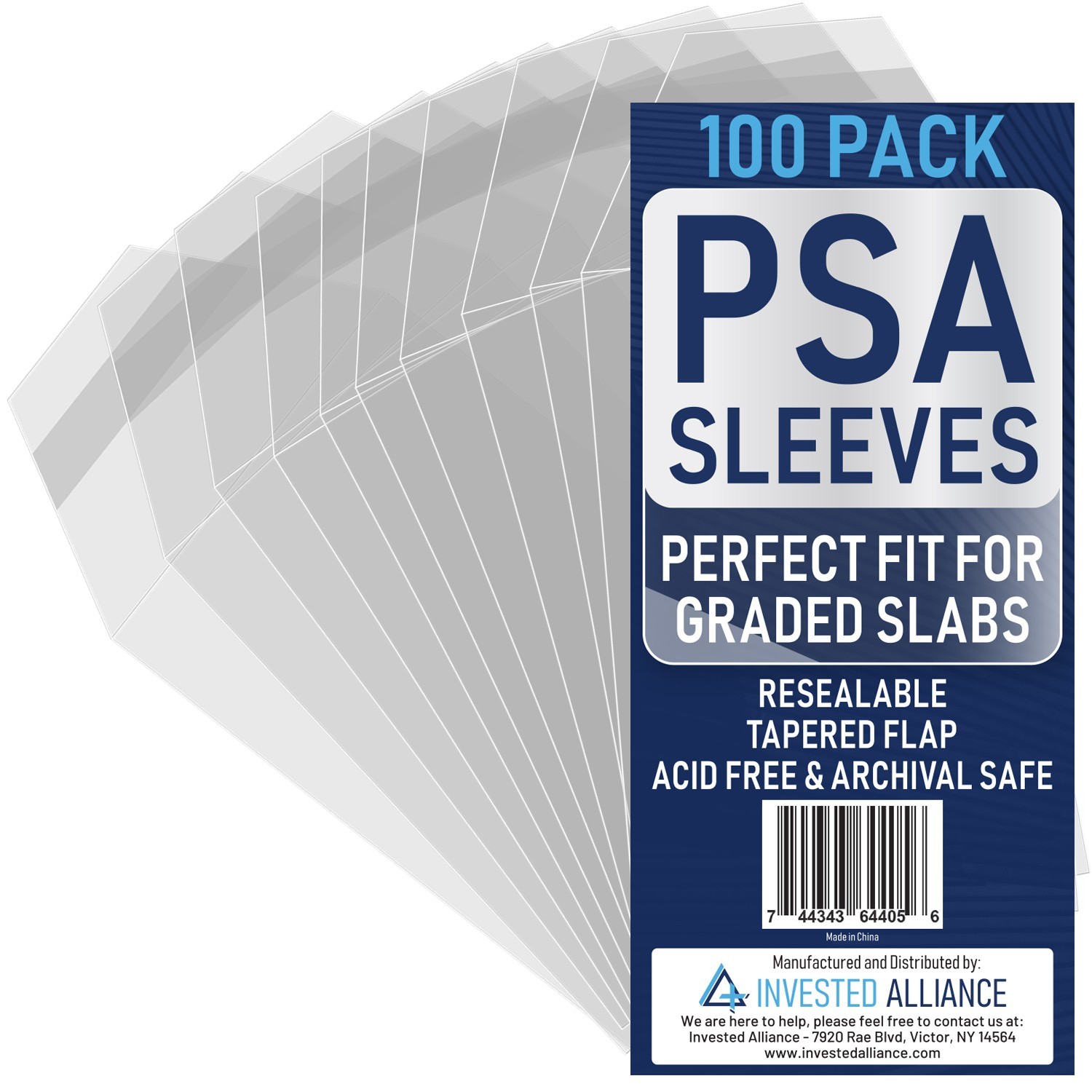 PSA Card Sleeves for Graded Cards Crystal Clear Protective Slab Bags.