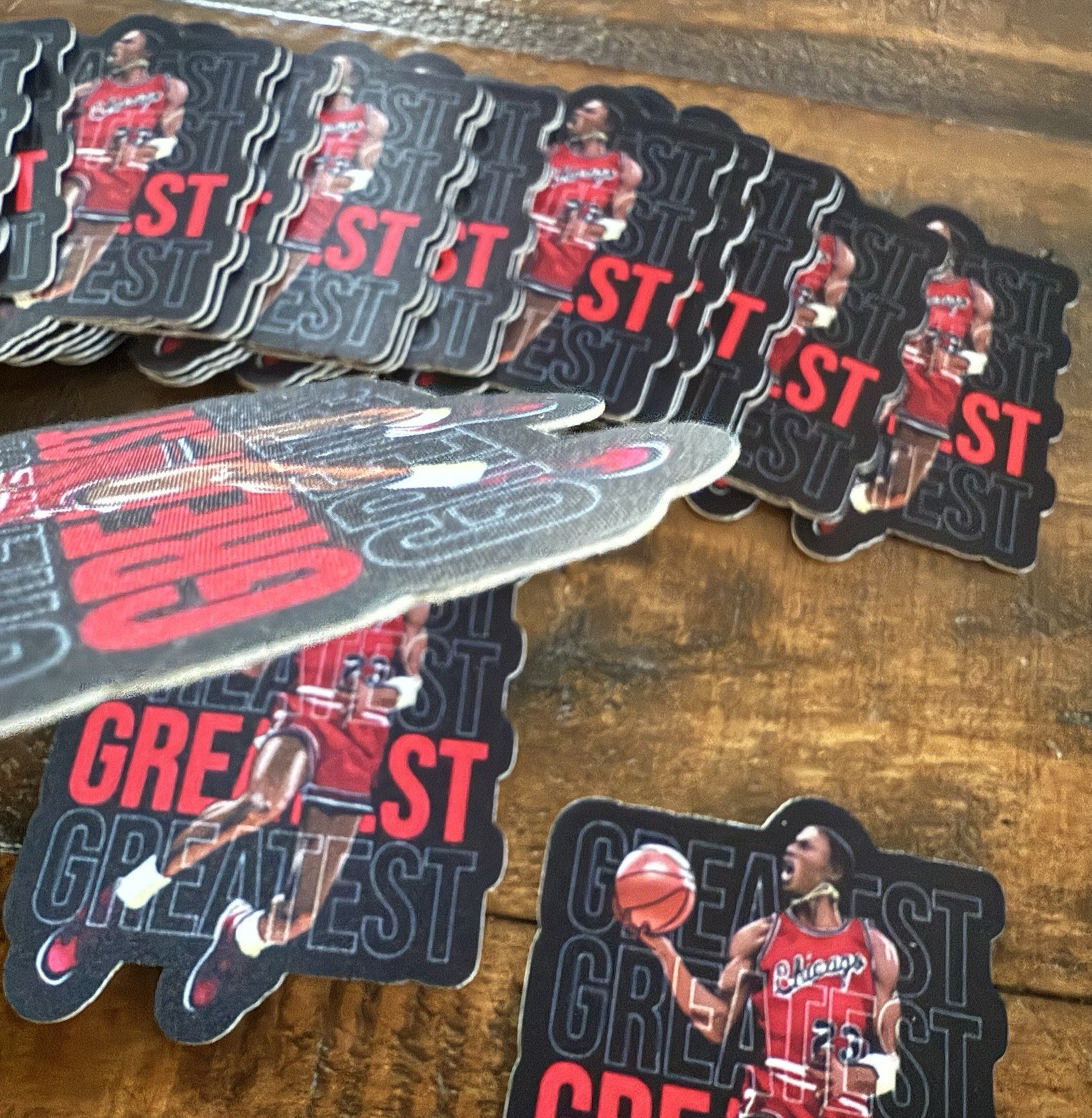 (Lot of 3) Michael Jordan 23 Air Chicago Bulls Iron On Patch MJ ICON Logo 3in