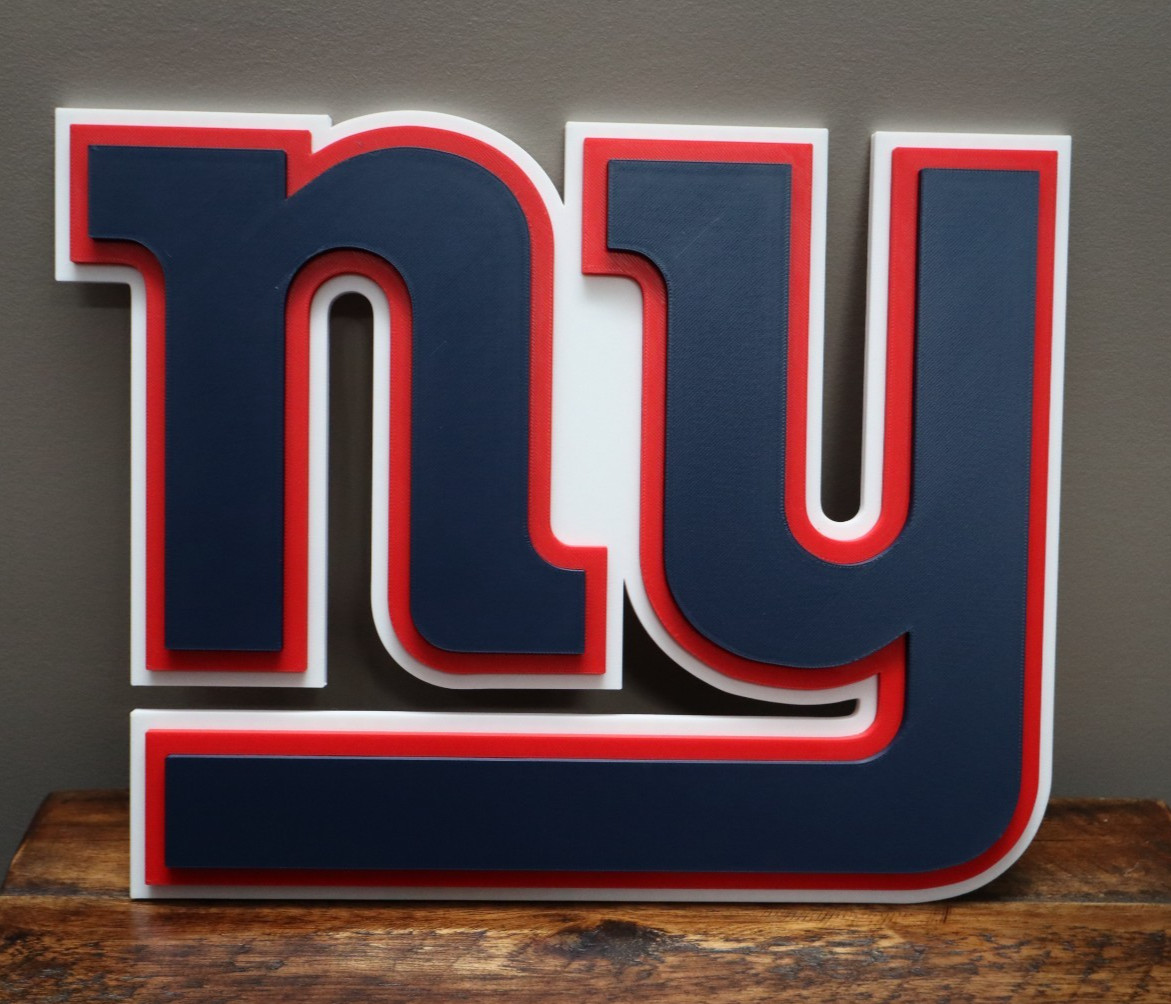 New York Giants Logo Sign – 3D Wall and Desk Shelf Art