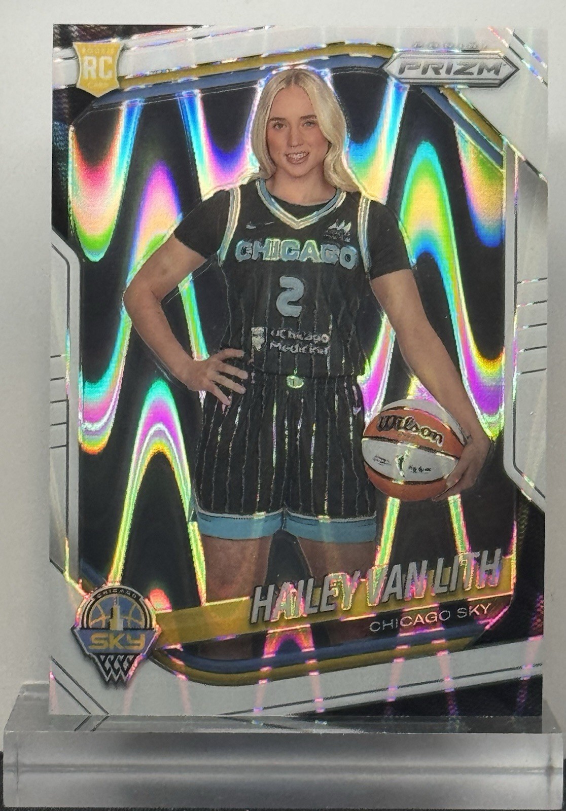 2025 Panini Prizm WNBA – Hailey Van Lith Variation #139 – White Seismic Prizm RC