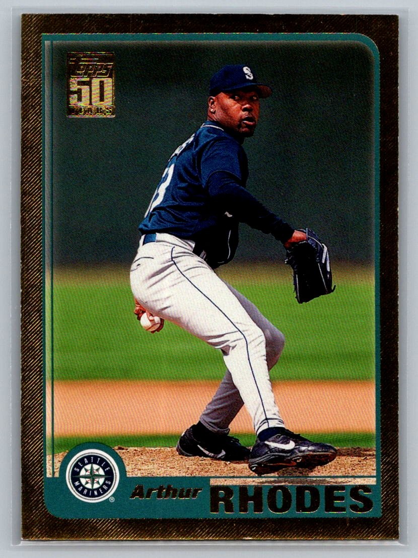 2001 Topps #56 Arthur Rhodes Gold #/2001