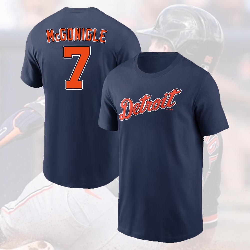 NEW! Kevin McGonigle #7 Detroit Team 2026 Name & Number Player Unisex Tee Gifts