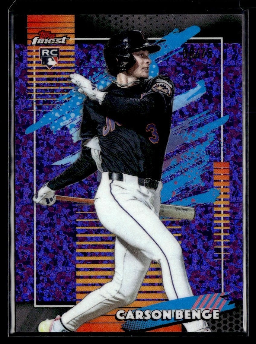 2026 Topps Finest Mini Diamond Purple Uncommon Carson Benge RC /75 Colorado
