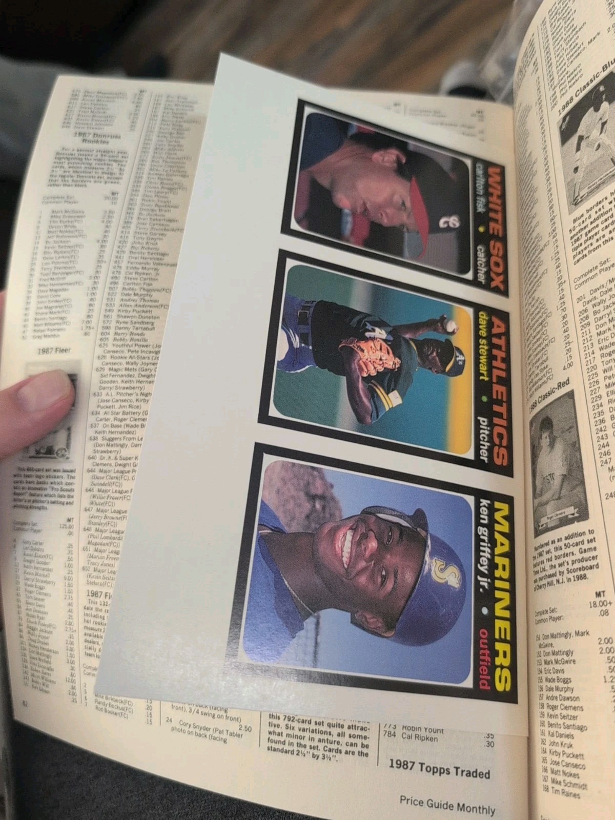 Baseball Card price Guide September 1991 Greenwell Ken Griffey Jr Uncut W/cards