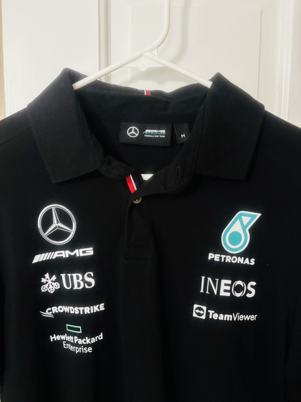 Lot of 2 Medium Men’s Mercedes Benz AMG TEAM PETRONAS F1 Formula Racing Shirts